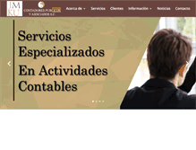 Tablet Screenshot of jmkucontadores.com